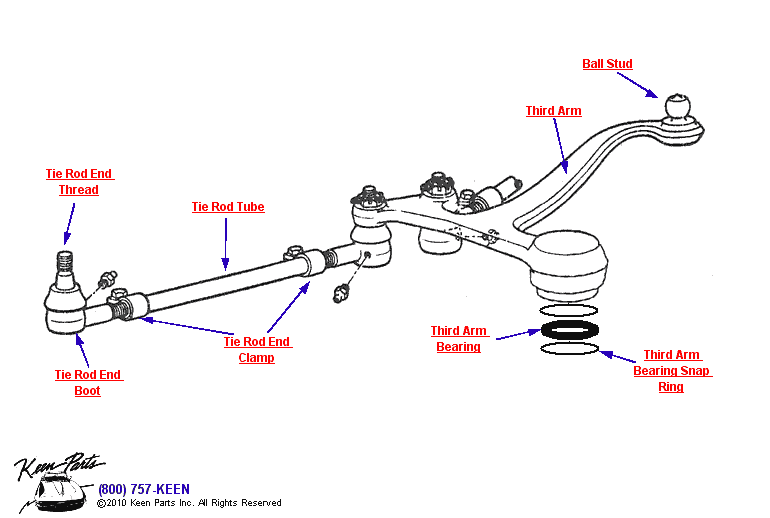 Steering Assembly Diagram for a 1973 Corvette