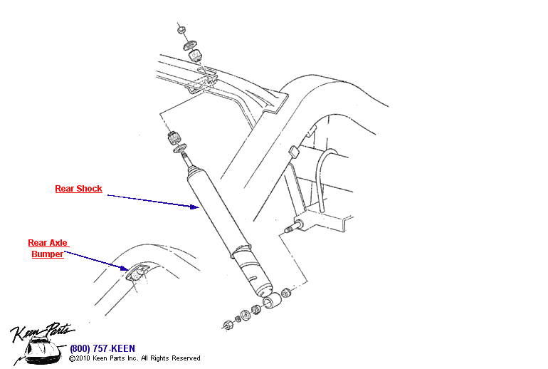 Rear Shock Diagram for a C3 Corvette