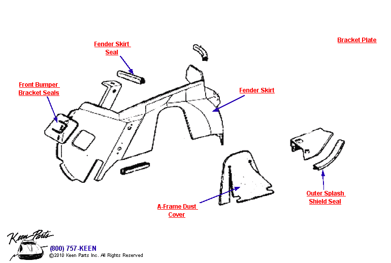 Fender Skirts Diagram for a 1971 Corvette