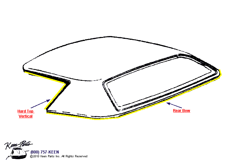 Hard Top Detail Diagram for a 1991 Corvette