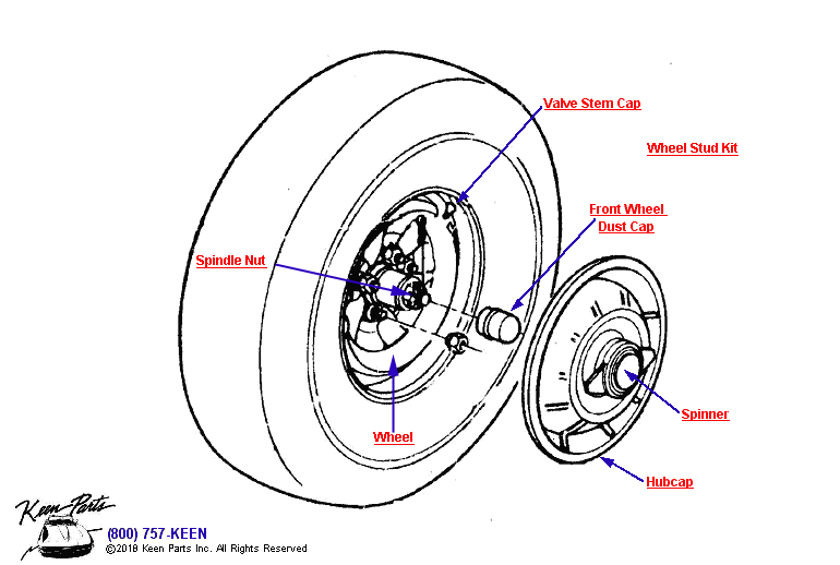 Wheels &amp; Hubcaps Diagram for a 1989 Corvette