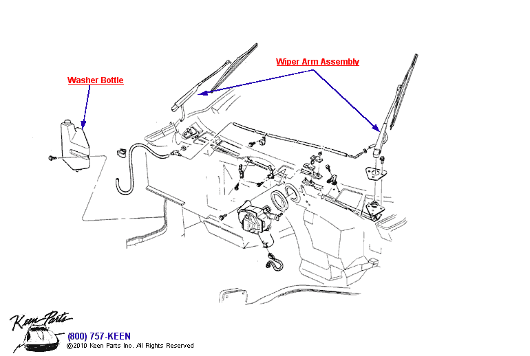 Wiper System Diagram for a 1986 Corvette