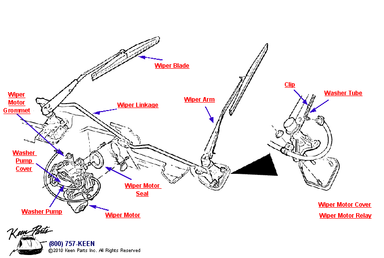 Wiper Assembly Diagram for a 1984 Corvette