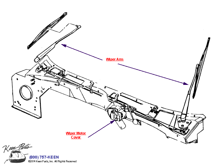 Wiper &amp; Washer System Diagram for a 1991 Corvette