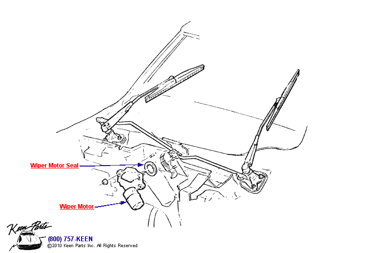 Wiper Assembly Diagram for a 1963 Corvette