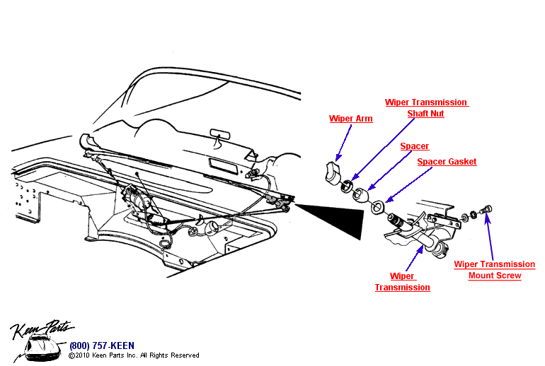 Wiper System Diagram for a 1956 Corvette
