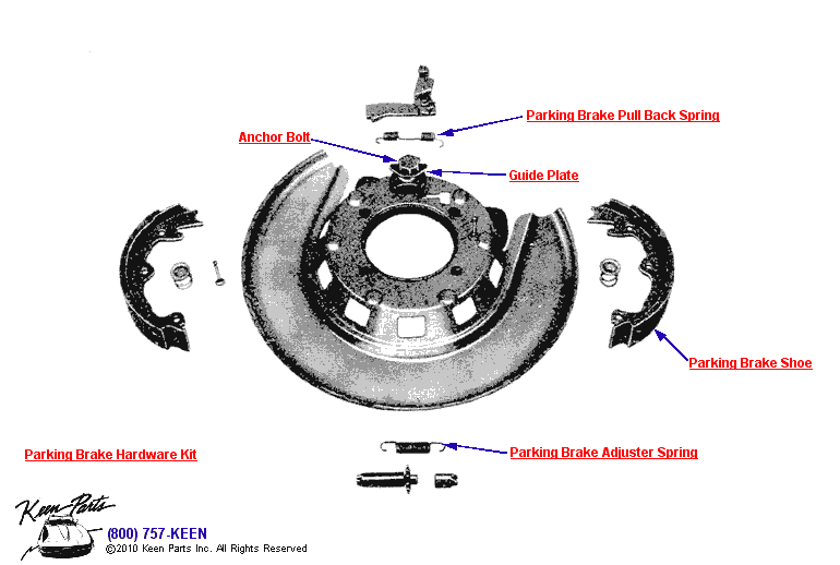 Parking Brake Diagram for a 1968 Corvette