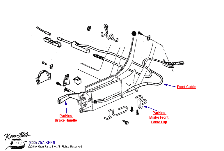 Parking Brake System Diagram for a 1992 Corvette