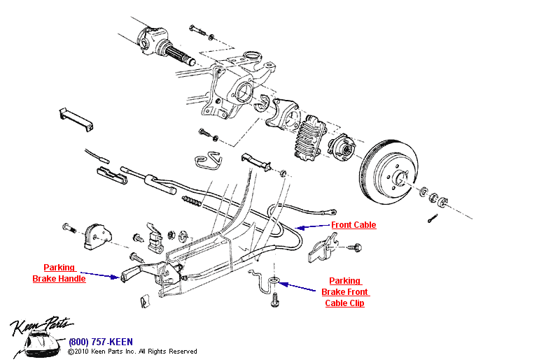 Parking Brake System Diagram for a 1995 Corvette