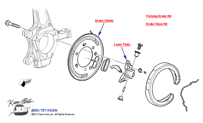 Parking Brake Assembly Diagram for a C5 Corvette