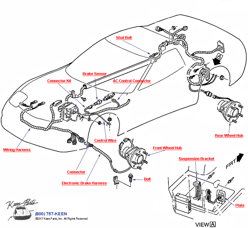 Brake Electrical System / Antilock Diagram for a 1999 Corvette