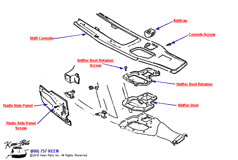 Console Diagram for a 1964 Corvette