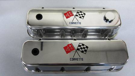 Corvette Valve Covers with Flags - Big Block Pair (Tall)