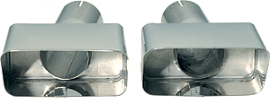 Corvette Exhaust Extension - Pair Square (Stainless Steel)