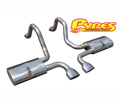 1997-2004 Corvette Pypes Exhaust System with Race Pro Mufflers & Wide Oval Tips