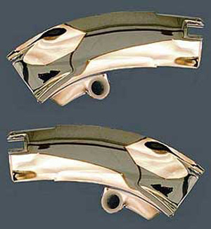 1969-1976 Corvette Windshield Header Corner Molding - Pair