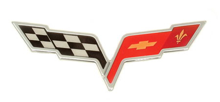 2009-2011 Corvette C6 Nose / Waterfall Emblem (Chrome) NOS