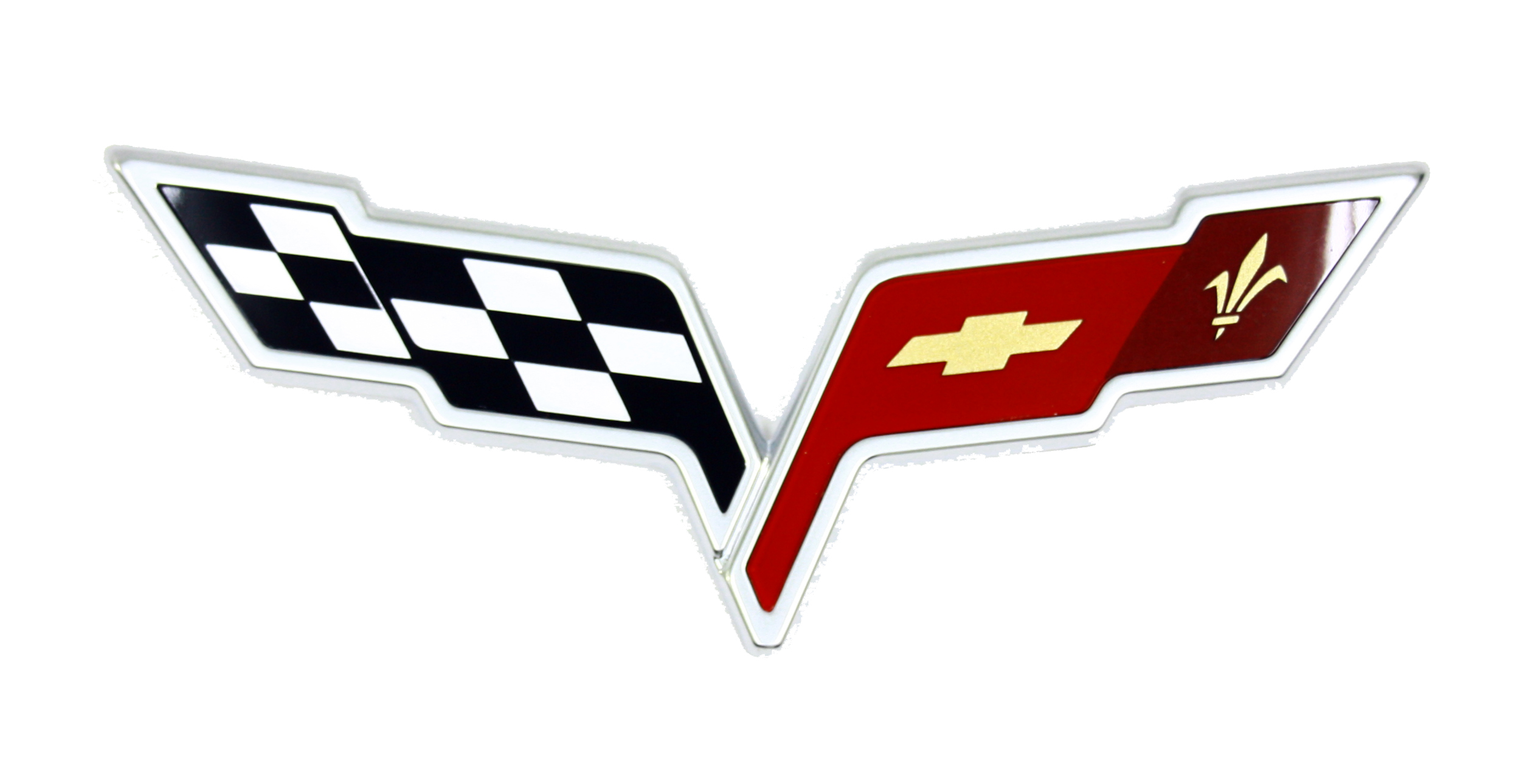 2005-2008 Corvette C6 Rear Emblem (Silver) NOS