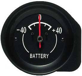 1972-1974 Corvette Amp Gauge with White Letters