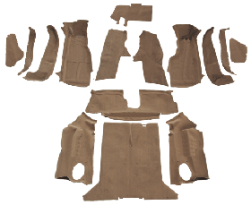 Coupe Full Carpet Set Cut Pile Poly Back (Beige)