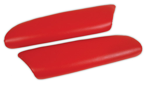 Leather Armrest Pads-Torch (Red)  (Pair)
