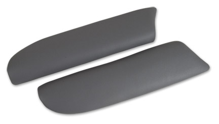 Leather Armrest Pads - (Gray) (Pair)