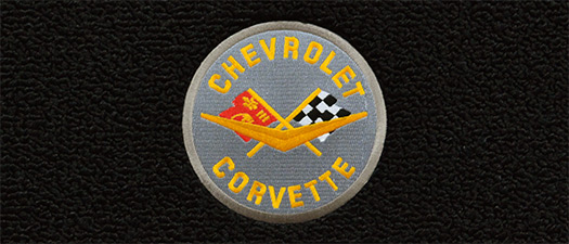 1958-1960 Corvette  Floor Mats Daytona with Embroidered Logo (Corvette Circle)