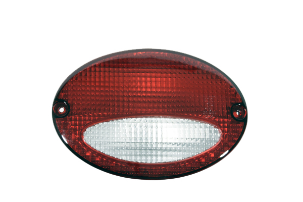 1997-2004 Corvette LH Euro Tail Light (Red with Clear)
