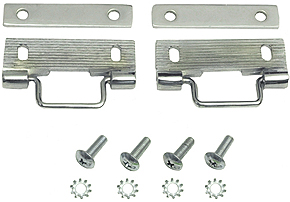 1956-1960 Corvette Softtop Latch Loops Rear Bow - Pair (with Screws and Washers)