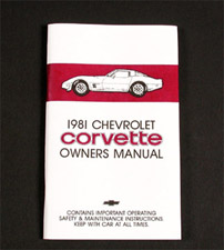 1981 Corvette 1981 Owner's Manual