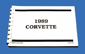 1989 Corvette 1989 Owner's Manual