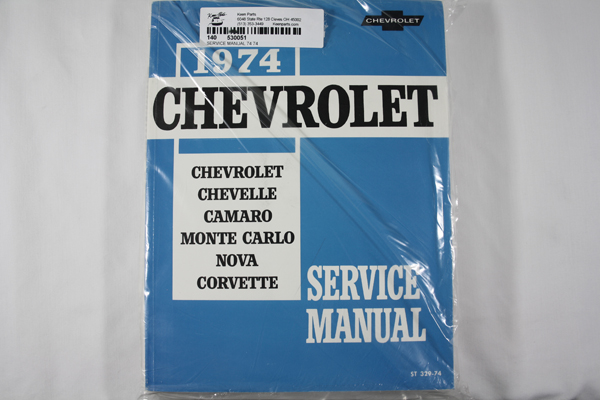 1974 Corvette CORVETTE  SERVICE MANUAL 1974
