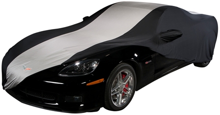 Black and Gray Show Flex Indoor Cover with Logo on Front and "Corvette" Word on the Rear- Z06