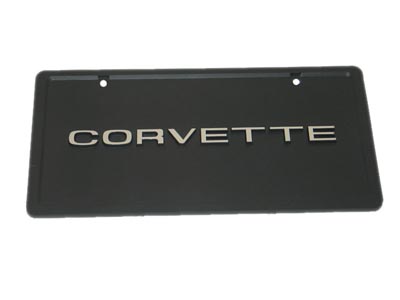 1953-1979 Corvette License Plate with Chrome Letters & Black Border ABS Plastic 53-79