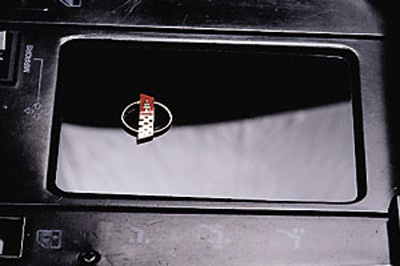 Console Lid Emblem Gold Tone 84-89 (covers seat control)