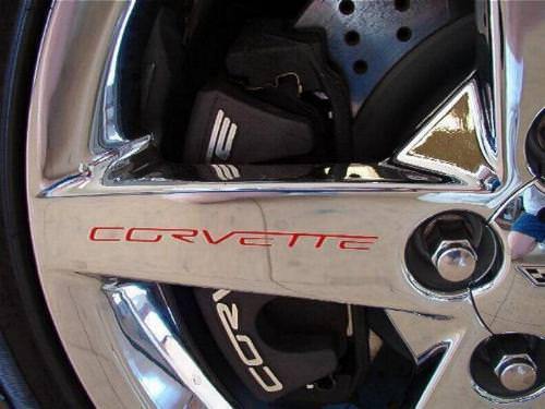 2005-2007 Corvette Wheel Spoke Decal Set Red 05-07