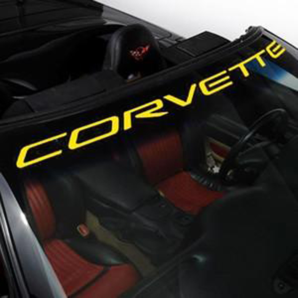 1997-2004 Corvette C5 WINDSHIELD CORVETTE DECAL KIT  (LIGHT OAK LETTERS)