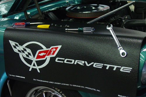 1997-2004 Corvette C5 Corvette Fender Cover (Black) with Logo