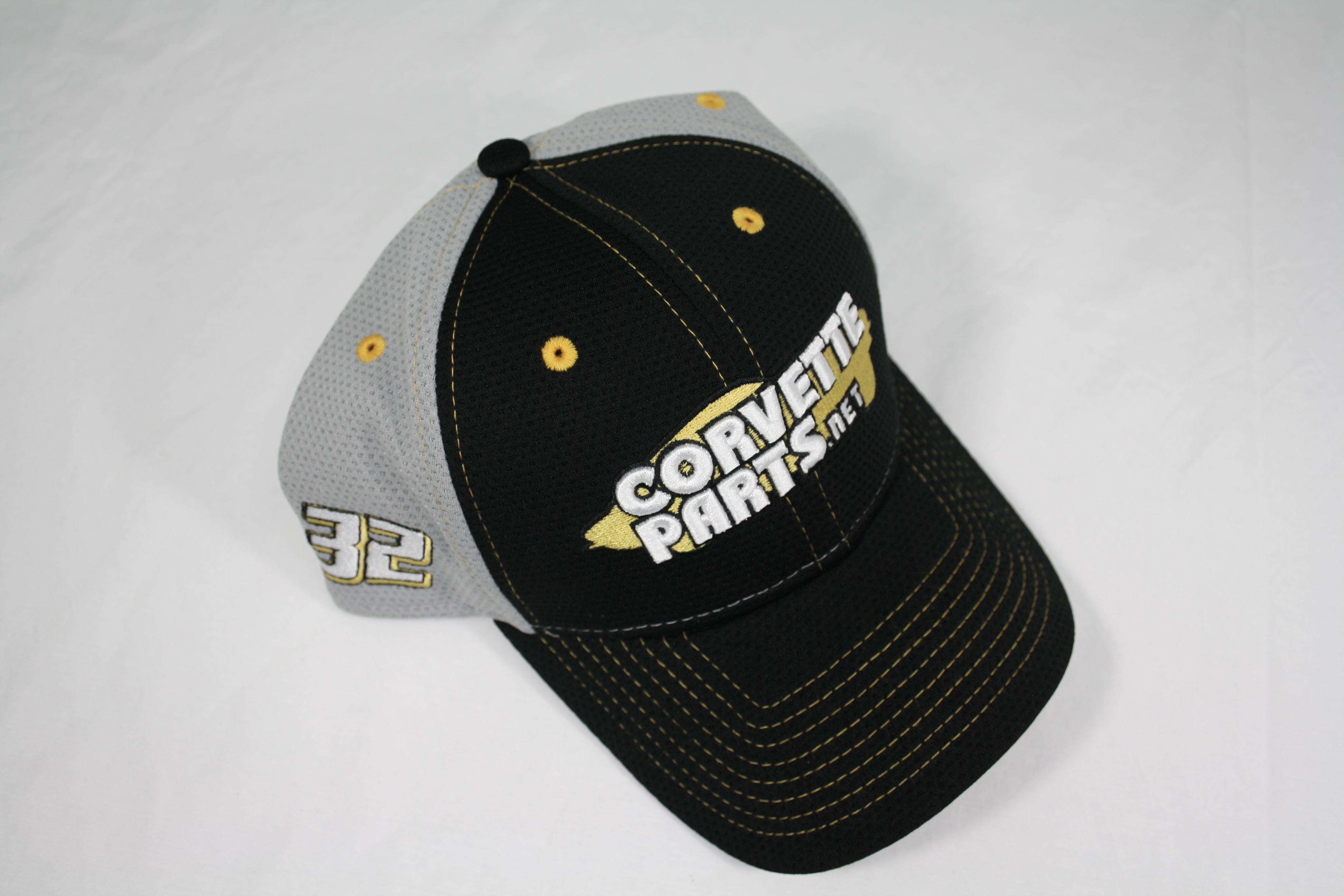 1953-2016 Corvette HAT  BLACK/GRAY CORVETTEPARTS.NET