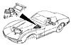 1977 Corvette Emissions & Tire Pressure Diagram
