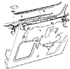1957 Corvette Window Moulding & Felt Diagram