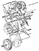 1965-1974 Big Block Pulleys & Brackets Diagram
