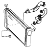 1988 Corvette Radiator & Hoses Diagram