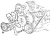 1971 Corvette Fan & Fan Clutch Diagram