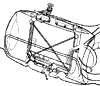 1954 Corvette Radiator & Core Support Diagram