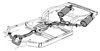 1976-1982 Rear Y Pipe & Muffler Diagram