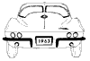 1963-1967 Rear Mouldings & Emblems Diagram