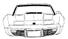 1973-1976 Front Mouldings Diagram