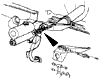 1958 Corvette Brake & Clutch Pedal Diagram