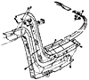 1963-1967 Side Bracket & Rear Bow Diagram
